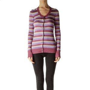 Vera wang lavender label Multicolored Metallic Striped Sweater